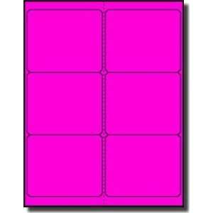 Label Outfitters® 4 x 3 1/3 Fluorescent Neon Pink or Magenta Labels 