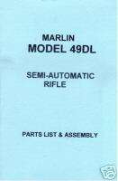 MARLIN 49DL SEMI AUTOMATIC RIFLE GUN MANUAL  