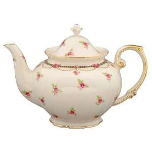   China Pink Petite Fleur Porcelain 3 Cup Tea Pot