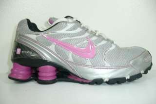 Nike + Shox Turbo VI Womens Size 7.5 Running Shoes Grey Pink NZ 