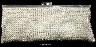 I2Y2 crystal Evening Handbag clutch Purse Silver Bag  