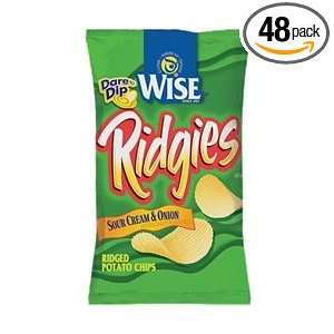 Wise Sour Cream and Onion Potato Chips, .75 Oz Bags (Pack of 48 