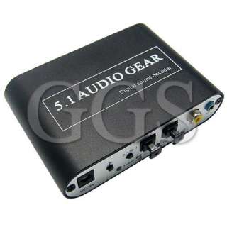 AC3/DTS 5.1 Audio Gear Digital Sound Decoder SPDIF PS3 with 2 Optical 
