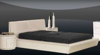 Symphony Contemporary White Lacquer Bed  