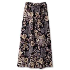 com Printed Corduroy Skirt A lavish rose and peony pattern in shades 