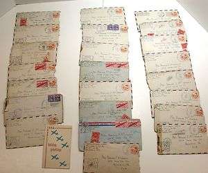 135 WWII Letters Card Stamps V Mail Telegrams Manila & Australia to 