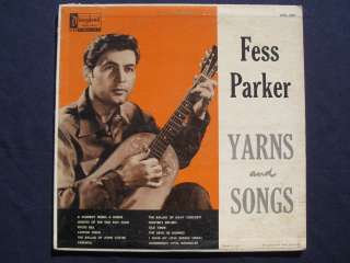1956 Fess Parker Yarns & Songs TVs Davy Crockett & Daniel Boone vinyl 
