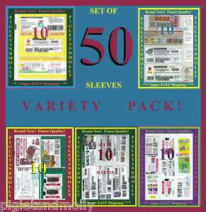 50 Coupon Binder Sleeve VARIETY PACK ORGANIZER Pages  
