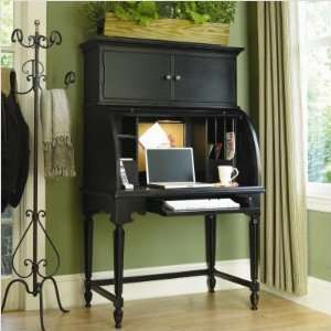   Inspirations Kitchen Secretary Desk in Black: Furniture & Decor