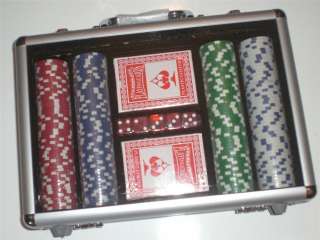 Poker Chips Set   200 Piece   Acrylic Top Aluminum Case  