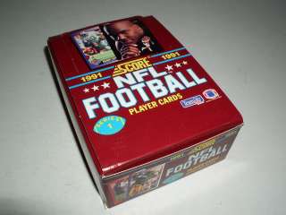 Score 1991 NFL Football Player Cards, Series 1, Unsealed Box