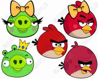 Angry Birds T Shirt Iron on Transfers Decals  