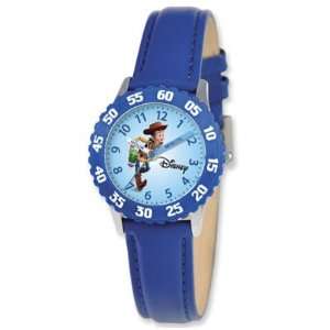   Story Kids Woody Blue Leather Band Time Teacher Watch Disney Jewelry