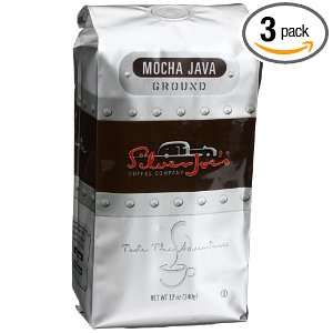 Silver Joes Coffee Mocha Java Ground Coffee, 12 Ounce Bags (Pack Of 3 