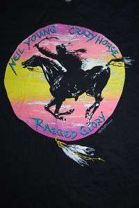 NEIL YOUNG & Crazy Horse RAGGED GLORY Concert Tshirt XL  