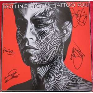 Rolling Stones Autographed / Signed Album Cover Tattoo You   Sports 
