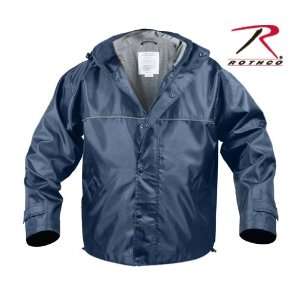    Rothco Navy Blue Nylon Hooded Storm Jacket