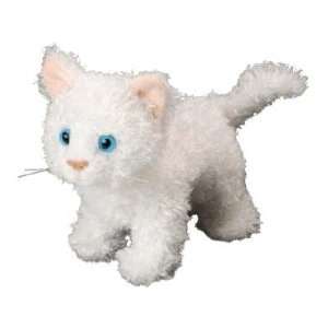  Small Plush White Longhair Cat: Toys & Games