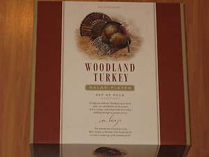 NEW Set/ 4 Williams Sonoma Woodland Turkey Salad Fall Thanksgiving 