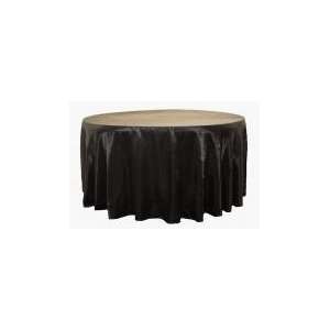   Wholesale wedding Satin 120 Round Tablecloth   Black