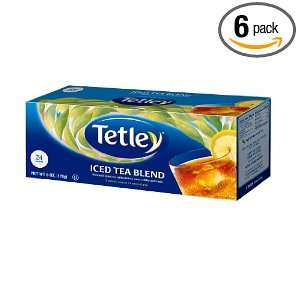 Tetley USA Round Iced Tea Blend Family Size, 24 Count Packages (Pack 