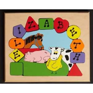  Personalized Farm Animals Puzzle: Toys & Games