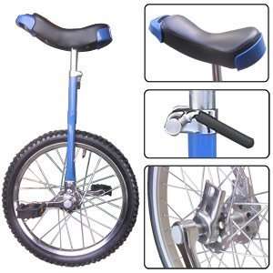 New Deluxe 18 Inch Unicycle Uni cycle Unicycles Wheel Cycling Chrome 