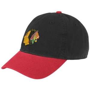   Chicago Blackhawks Black Vintage Logo Slouch Hat