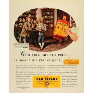  1935 Ad Old Taylor Whiskey Paul Revere Colonial Antique 