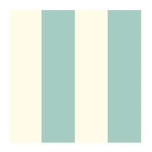   OS0945 5 Inch Stripe Wallpaper, Turquoise/Ivory