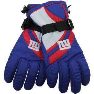   York Giants Royal Blue Nylon Ski Gloves (Medium)